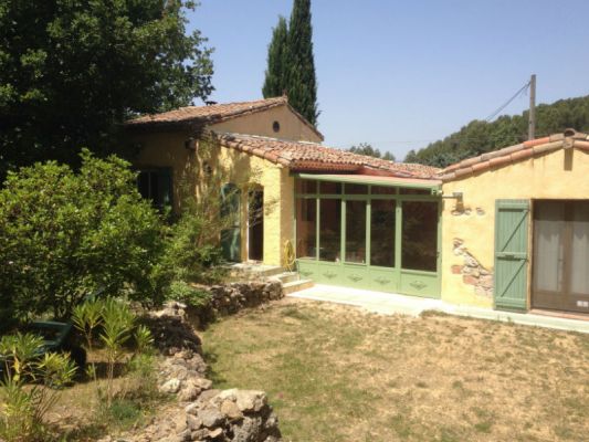 Conception Fabrication et pose d'une véranda acier sur mesure double vitrages, thermolaquage sur auriol